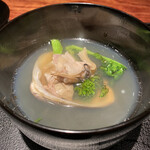 薪炭まだら - 歩: 蛤の上品な出汁と菜の花のシャキシャキ食感に心も体も温まった