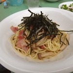 cafe KO-BA - キノコとベーコンのパスタ。