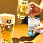 每天16时~18:30为止生啤酒Premol (中号) 角Highball、翠津苏打水