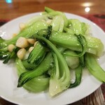 喜家酒館 - 青野菜のガーリック炒め (寄り道セット)