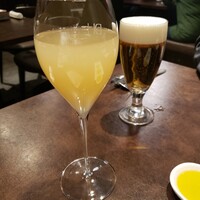 オッジ ダルマット 西麻布店 - 生ビールとミモザで　(^_^)／▼☆▼＼(^_^)