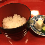 大正館 - ご飯・香の物