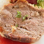 かもがわカフェ - 日替りお昼ごはん 税込820円のナッツミートローフ