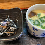 ひら田 - 小鉢と茶碗蒸し