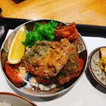 魚ト肴いとおかし - 日替り朝定食 1000円(さわらの唐揚げ)