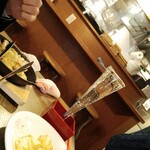 肉酒場Grill-Griller-Grillest - 料理の写真忘れた〜！こぼれスパークリング？(680円)