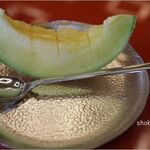 和田金 - 推定白クラスのアールスメロン。デザート。和田金(三重県松阪市)食彩品館.jp撮影