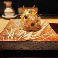 おみ乃 神谷町 - 伊達鶏の蒸し鶏 蕪の昆布締め