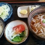 玉家 - 日替わりそばセット（冷かけ）850円