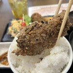 わ楽 - フライドチキン　オンザライス  