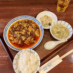 中国菜 オイル - 四川麻婆豆腐ランチ¥1200。