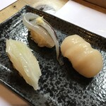 楽座 - 刺身は「白イカ」でしたのでスルメ。