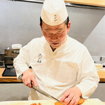 おが和 - ◎カラスミをつまみで切って貰う！