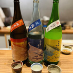 おが和 - ◎手取川  純米辛口（石川県白山市・吉田酒造店）
      春、夏、秋を飲み比べ。