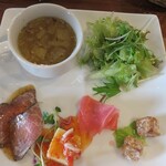 Furatto Rian - 前菜プレート＆スープ