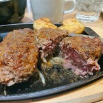 h Tokachi Ha-Bu Gyuu Yakiniku Mommon - 国産牛ハンバーグステーキ