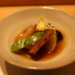 すし うおいち - 鮑とカブの餡掛け(2022年12月)