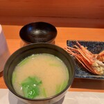 寿司栄 華やぎ - 味噌汁。
