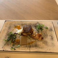 TERRACE 若草山 - 焼き魚　鮟鱇あん肝のせ　黒大根添え
