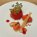 アンシャンテ - デザート。栗ペースト入ってて美味しかったです。