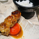 鳥おか - つくね卵黄