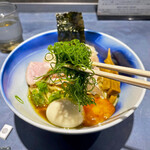 うずとかみなり - 綺麗に刻まれたネギ