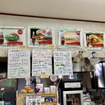 ロッキーバーガー　フレンド　 関宿店 - 店内の壁メニュー