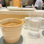 鳥おか - 焼酎、水