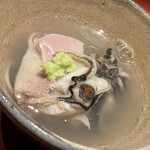 温石 - 地蛤の葛粉碗。蛤の汗が最高にウンマイ