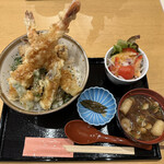 和食とお酒 だいまる亭 - 大海老天丼 ¥1450