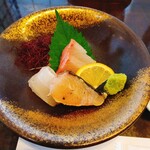 旬や みなくち - あら炊きランチコース 刺身