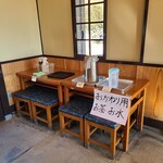 十一丁目茶屋 - 店の一角にお水、お茶のおかわりセルフコーナーが。