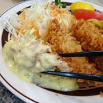 洋庖丁 - カキフライ定食（特盛）（クーポン割引）1,080円