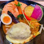 スープカレー奥芝商店 - おくしばーぐカリー チーズトッピング アップ