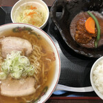 らぁ麺 まえ田 - ラーメンセット　麺大盛り