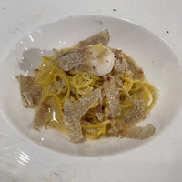 リストランテASO - 手打ちタヤリン 鶉の卵のポーチドエッグ イタリア産白トリュフ