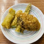 小西酒店 - 牡蠣フライ＆アスパラ