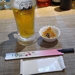 串カツ わが家 - ビールとお通し