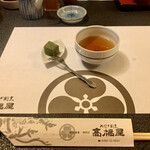 髙橋屋 - デザートの抹茶わらび餅と焙じ茶♡