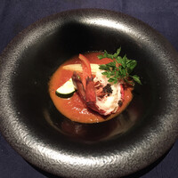銀座イタリアン Fabi's  - 魚　オマール海老キャビアのせ