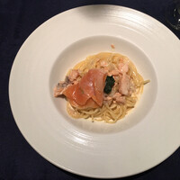 銀座イタリアン Fabi's  - パスタ　サーモン