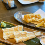 にぎり 魚佐 - 穴子の白焼き・穴子の天ぷら