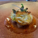 Restaurant Honjin - 白子(すっぽんのソース)