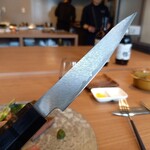 Restaurant Honjin - 肉料理用のナイフはスペシャル
