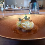 Restaurant Honjin - 白子(すっぽんのソース)