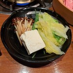 瀬里奈 - しゃぶしゃぶのスープで調理したお野菜・その１です。
