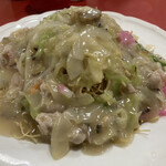 天天有 - 甘めの具沢山の餡にサックサクの麺！！