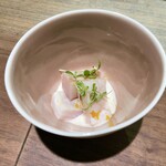 セルサルサーレ - カンパチのカルパッチョ 根セロリと柚子