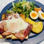 珈琲 軽食 ブランケット - ベーコンエッグトーストセット