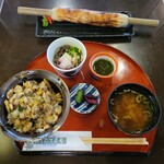 はしだて茶屋 - あさり丼＋黒ちくわ